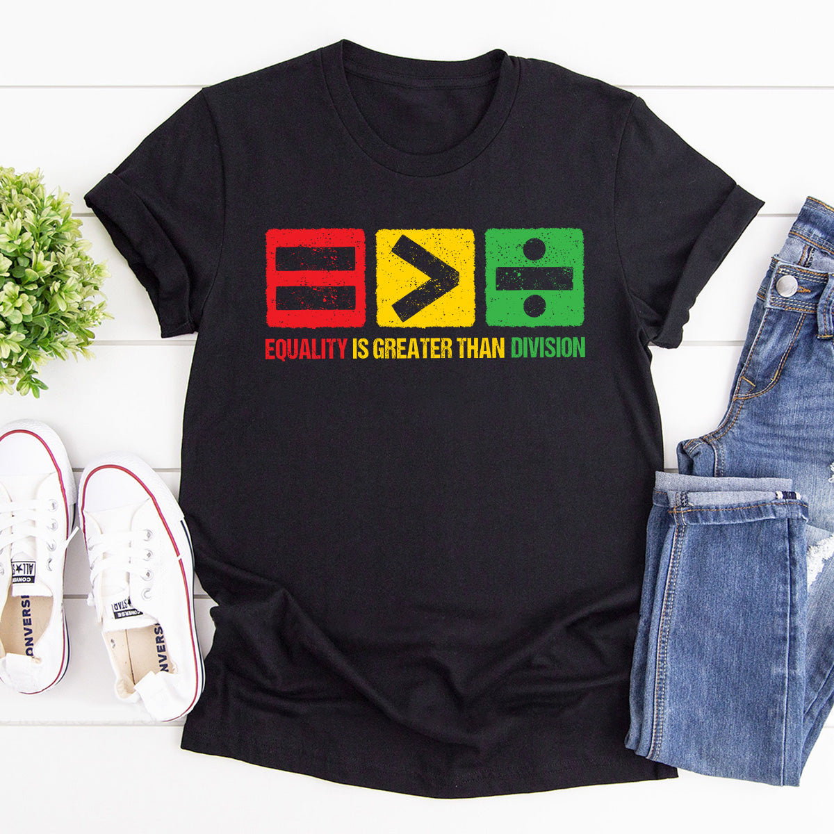 Equality is Greater Than Division - Personalized Unisex T-shirt
