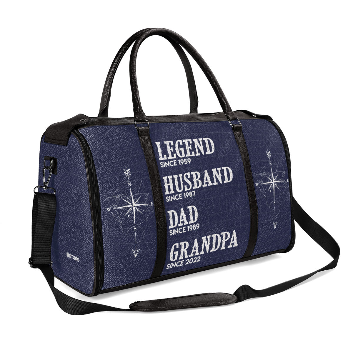 Legend Husband Dad Grandpa - Personalized Leather Duffle Bag SBTBN52
