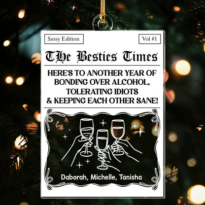 Here's To Another Year Of Us - Personalized 1-Layer Acrylic Ornament