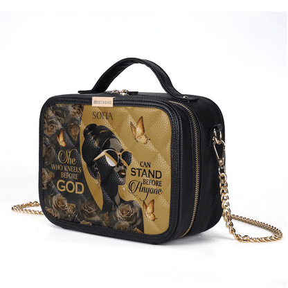 She Who Kneels Before God - Personalized Diamond Grid Stitching Bag SBDGSBLM1925TA