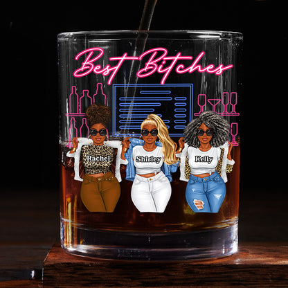 Here's To Another Year Of Bonding Over - Personalized Round Whiskey Glass