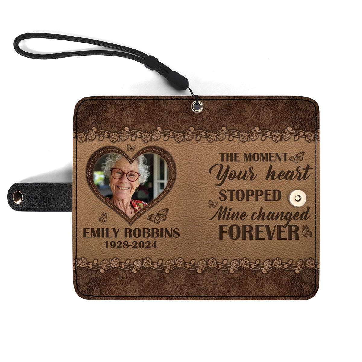 The Moment Your Heart Stopped Mine Changed Forever - Personalized Wallet Case SBWACLN1314TA