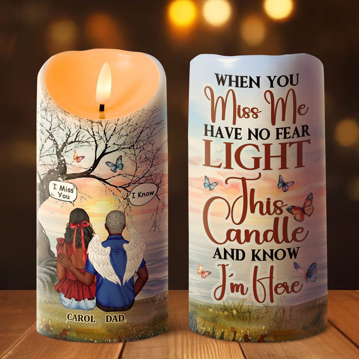 When You Miss Me Have No Fear - Personalized Flameless LED Candle