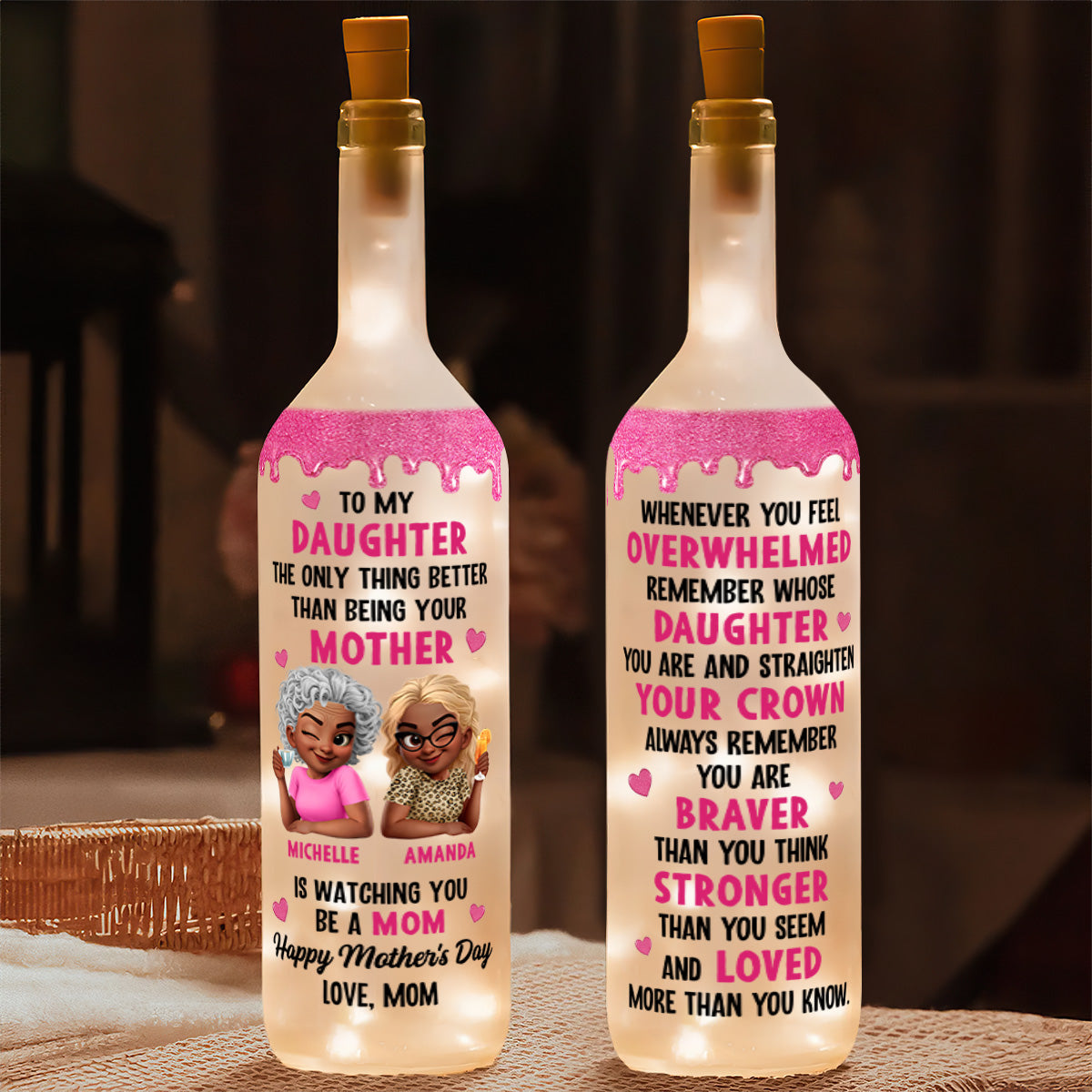 The Only Thing Better Than Being Your Mother - Personalized Bottle Lamp