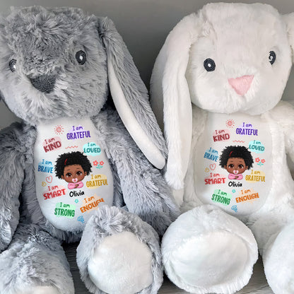 I Am - Personalized Stuffed Bunny