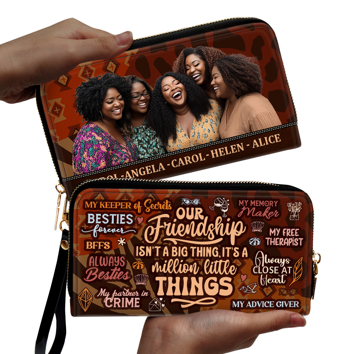 Our Friendship Is Not A Big Thing - Personalized Leather Clutch Purse