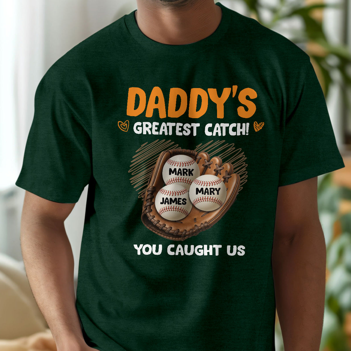 Daddy's Great Catch You Caught Us - Personalized 2D Unisex T-shirt