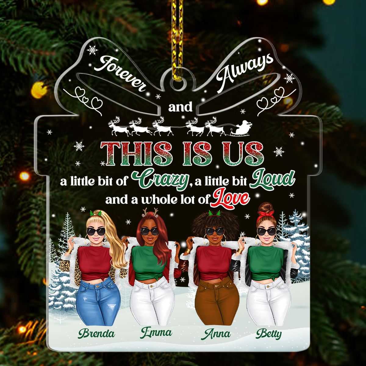 This Is Us Forever And Always - Personalized 1-Side Acrylic Ornament