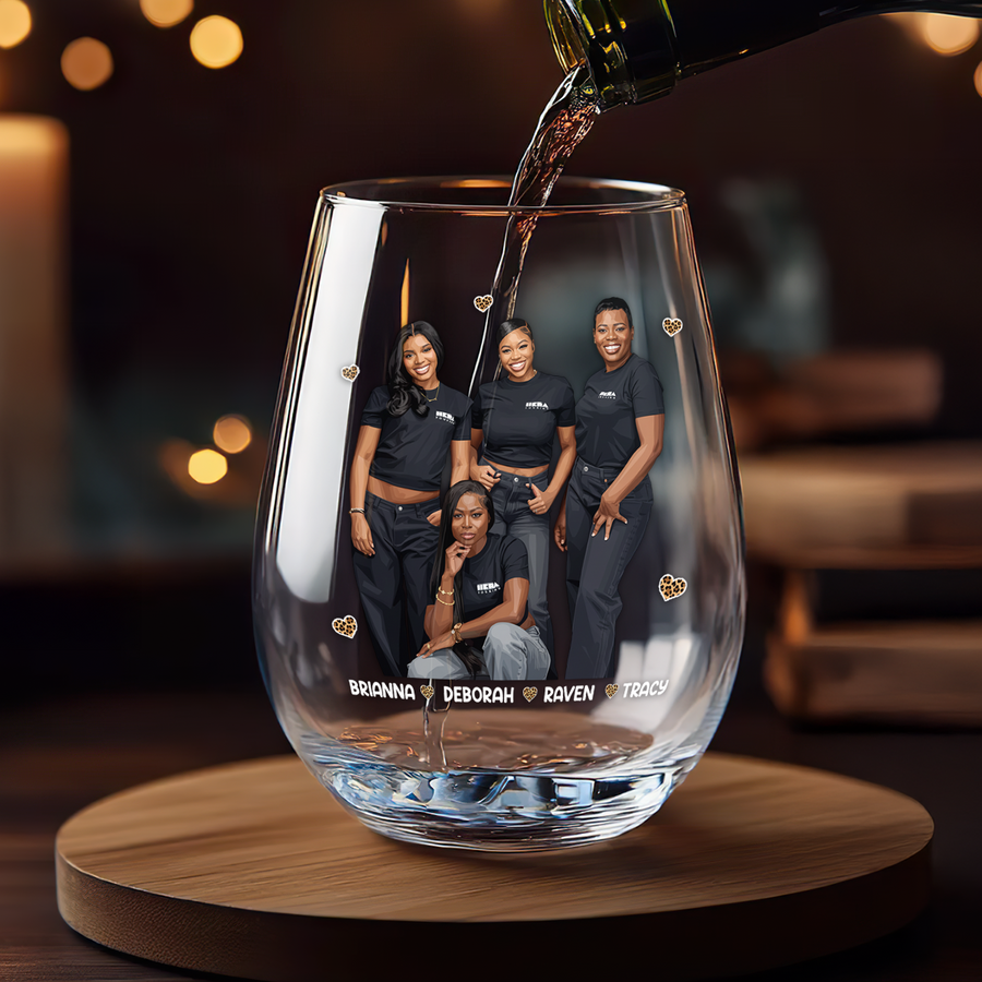 Three personalized Queen glasses for August, September and October