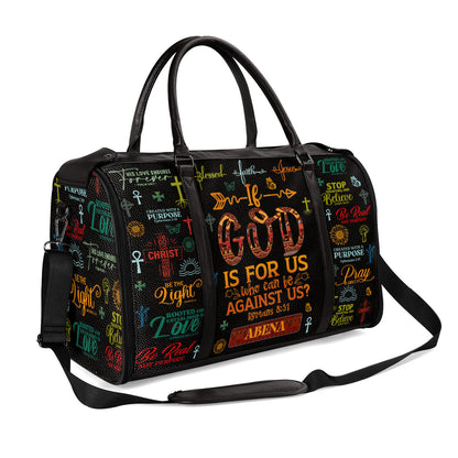 If God Is For Us - Personalized Leather Duffle Bag SBDFLM1855L