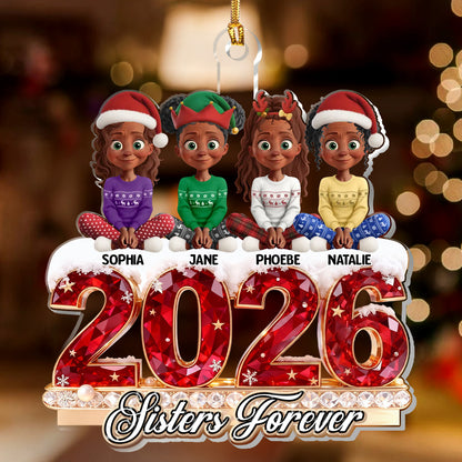 Sisters Forever - Personalized 1-Layer Acrylic Ornament