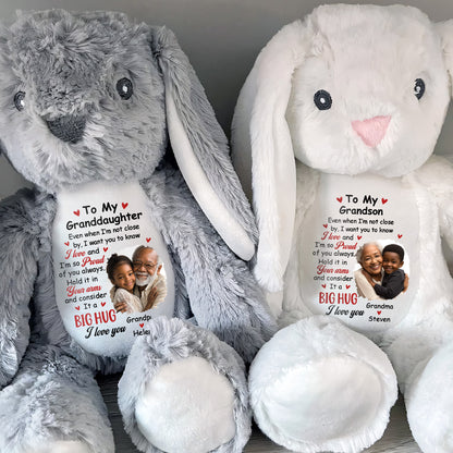 I Am So Proud Of You - Personalized Stuffed Bunny