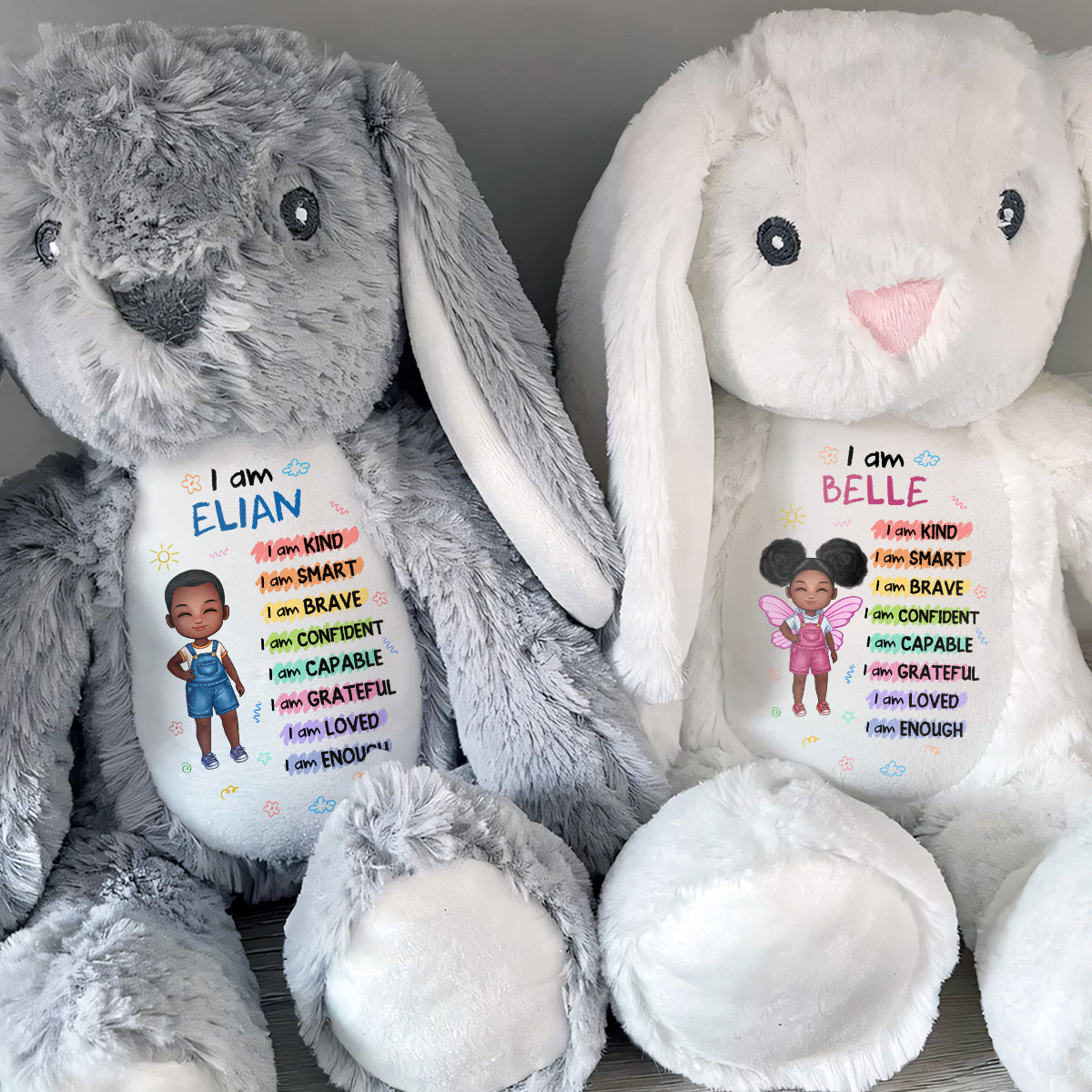 I Am - Personalized Stuffed Bunny