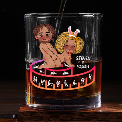 I Love Every Inch Of You - Personalized Round Whiskey Glass