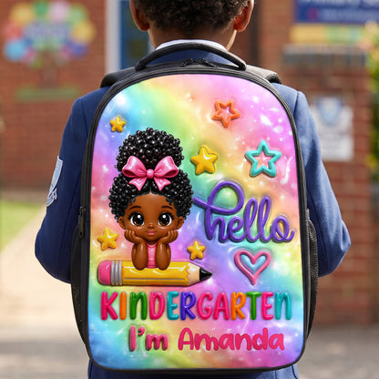Hello Kindergarten - Personalized Kid's School Backpack