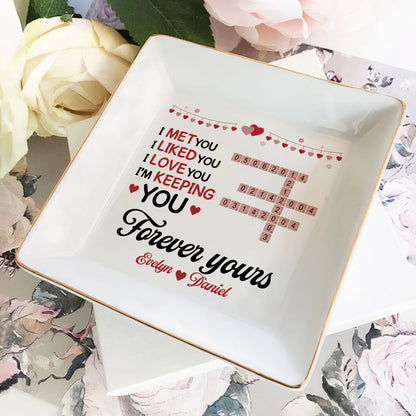 Forever Yours Mark The Dates - Personalized Jewelry Dish