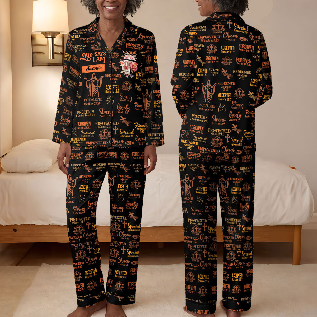 God Says I Am - Personalized Satin PJM Set