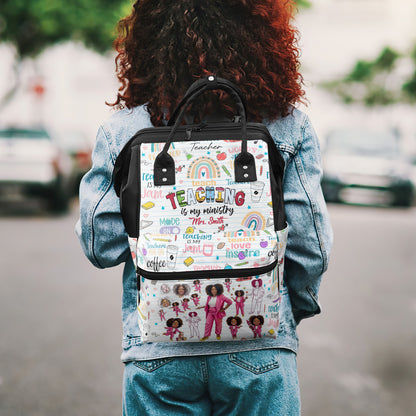 Teaching Is My Ministry - Personalized Duckbilled Backpack