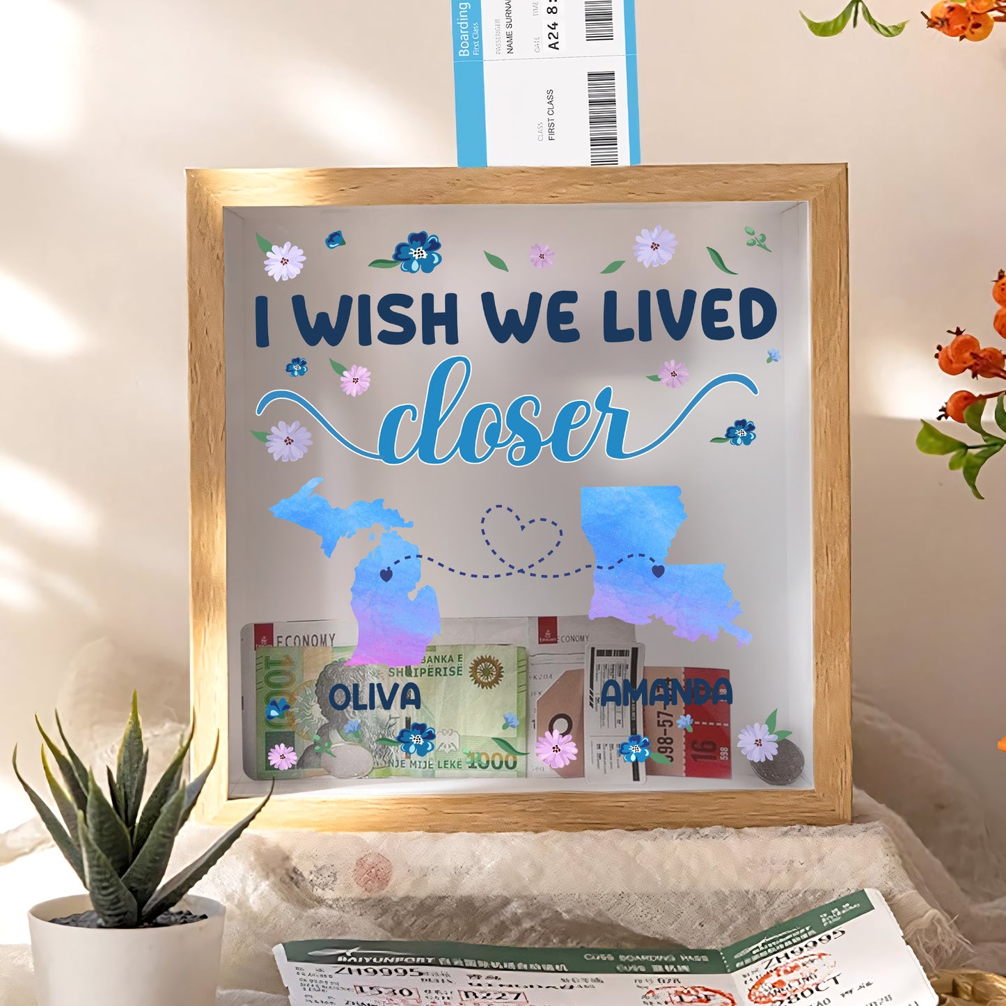 I Wish We Lived Closer - Personalized Memory Box