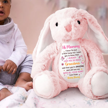 Dear Mommy I Love You - Personalized Stuffed Bunny