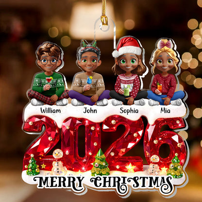 Merry Christmas - Personalized 1-Layer Acrylic Ornament