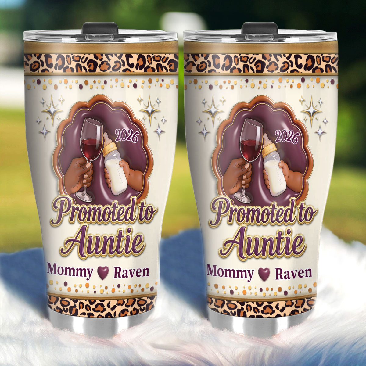 Promoted To Mommy - Personalized Stainless Steel Tumbler