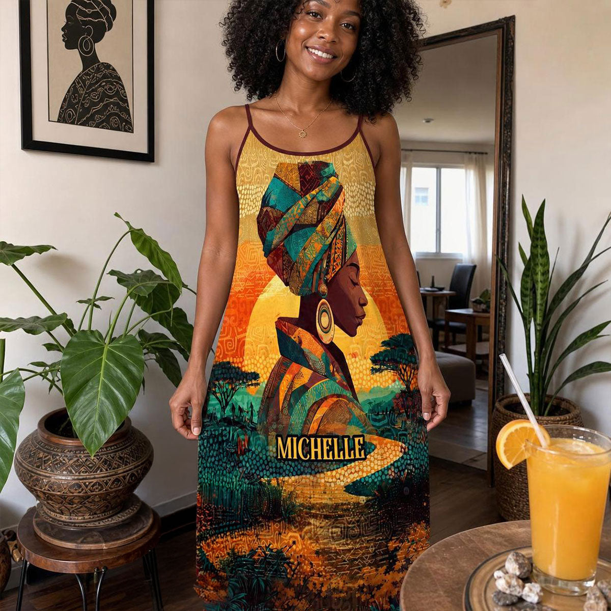 Heritage - Personalized Backless Cami Maxi Dress
