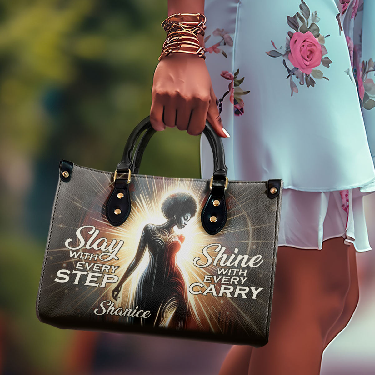 Slay And Shine - Personalized Leather Handbag SB306