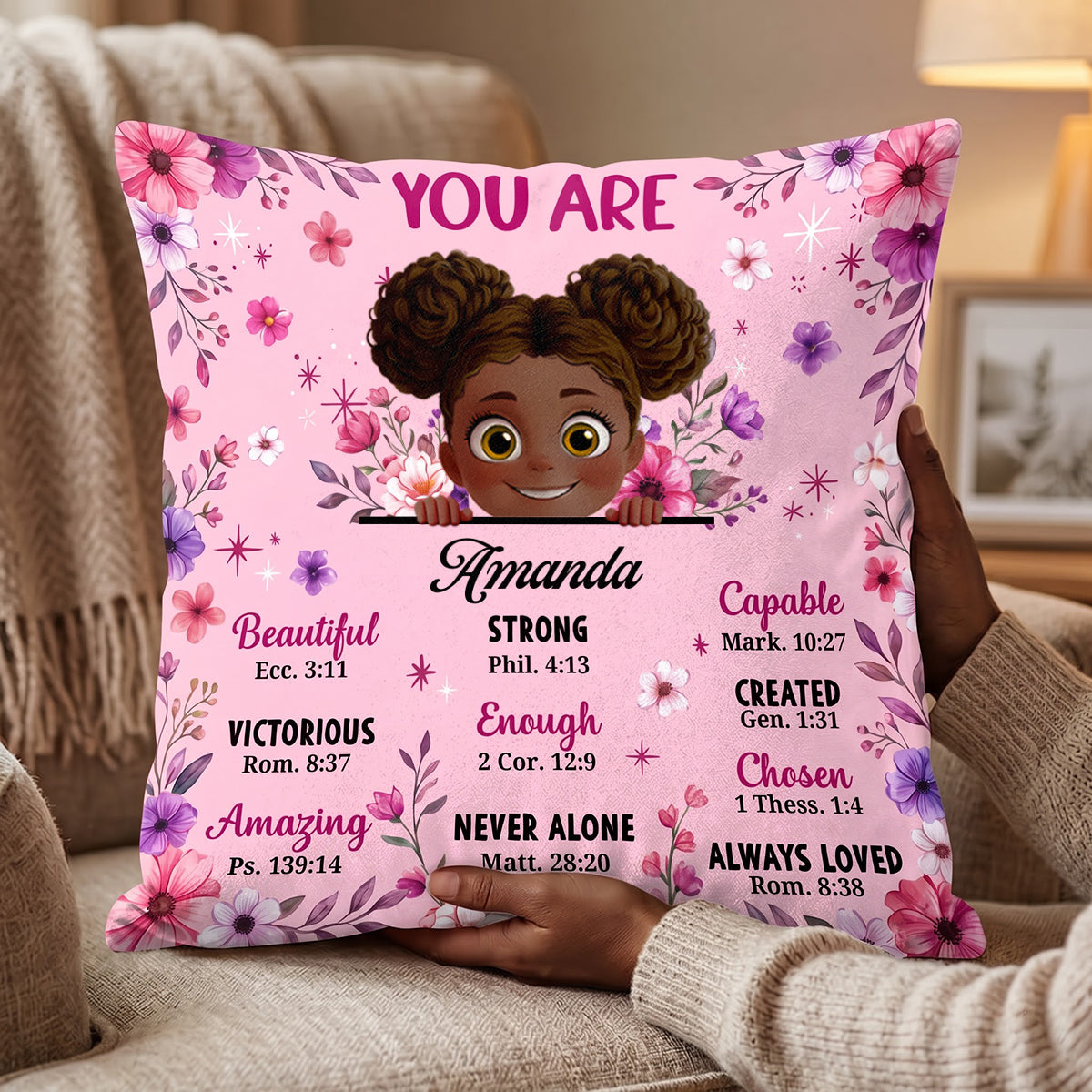 You Are - Personalized Crystal Velvet Pillow