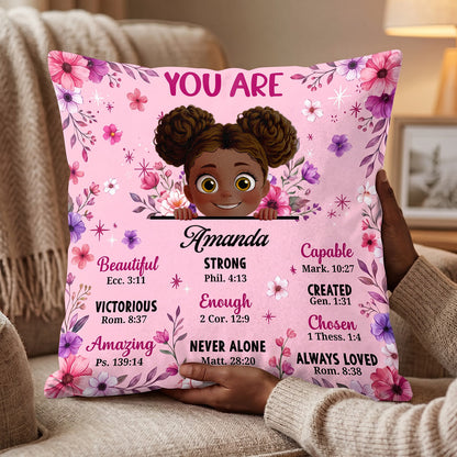 You Are - Personalized Crystal Velvet Pillow