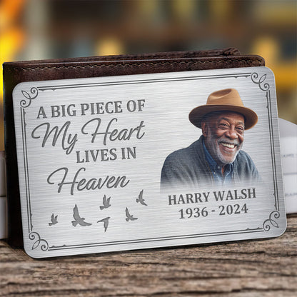 I Will Carry You With Me Until I See You Again - Personalized Aluminum Wallet Card