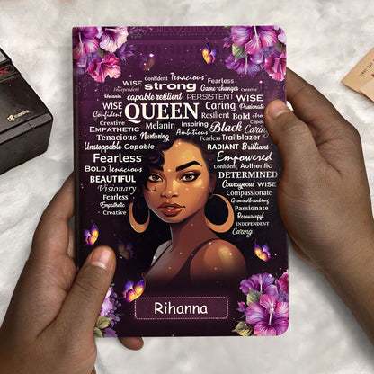 Black Queen - Personalized Leather Cover Notebook