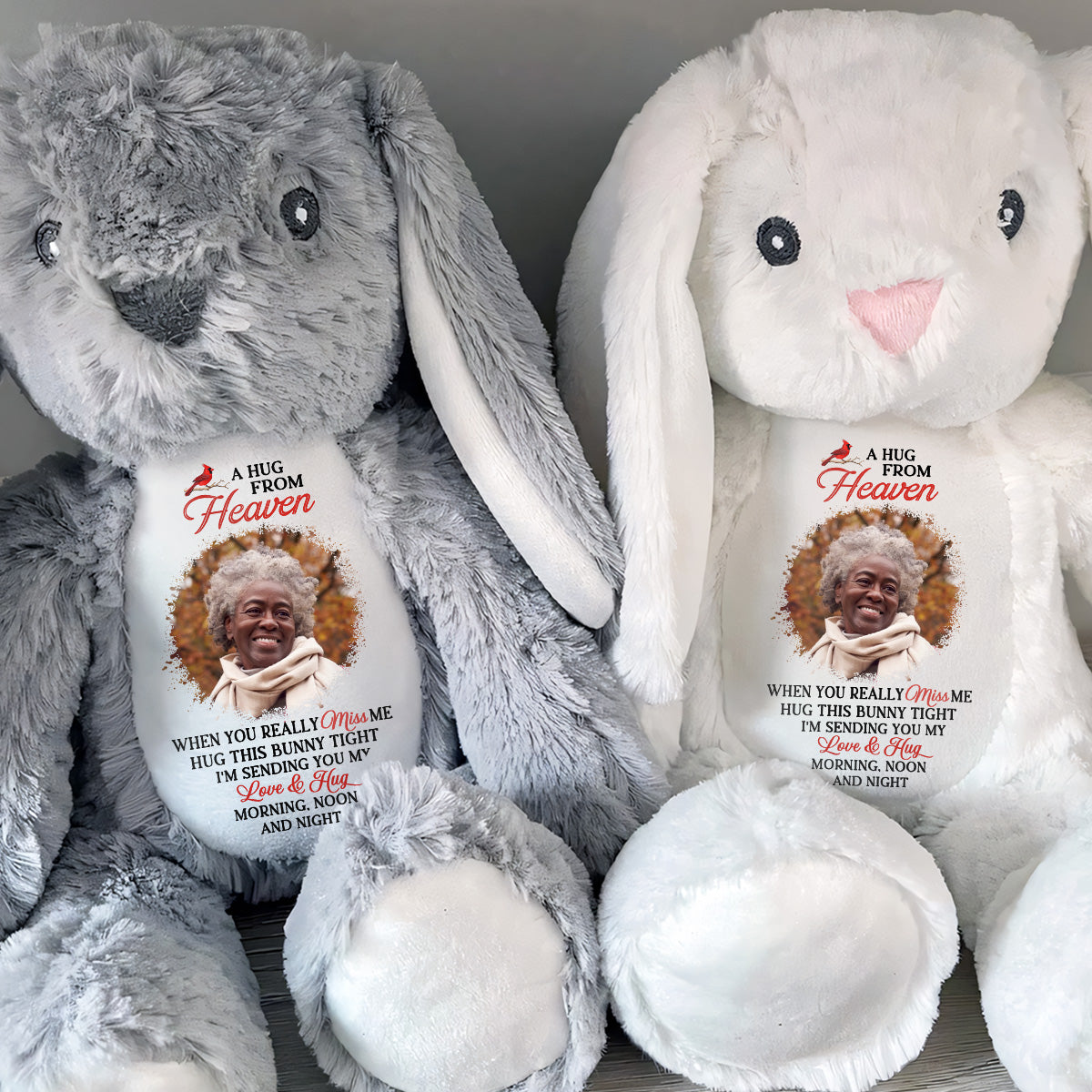 A Hug From Heaven - Personalized Stuffed Bunny