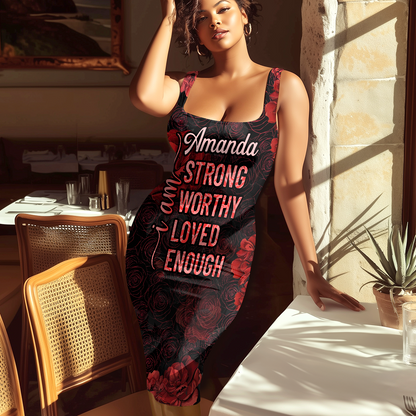 I Am - Personalized Bodycon Tank Dress