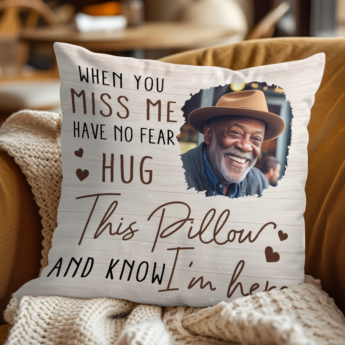 Hug This Pillow And Know I Am Here - Personalized Pillow