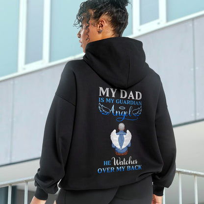 My Dad Is My Guardian Angel - Personalized Pullover Hoodie