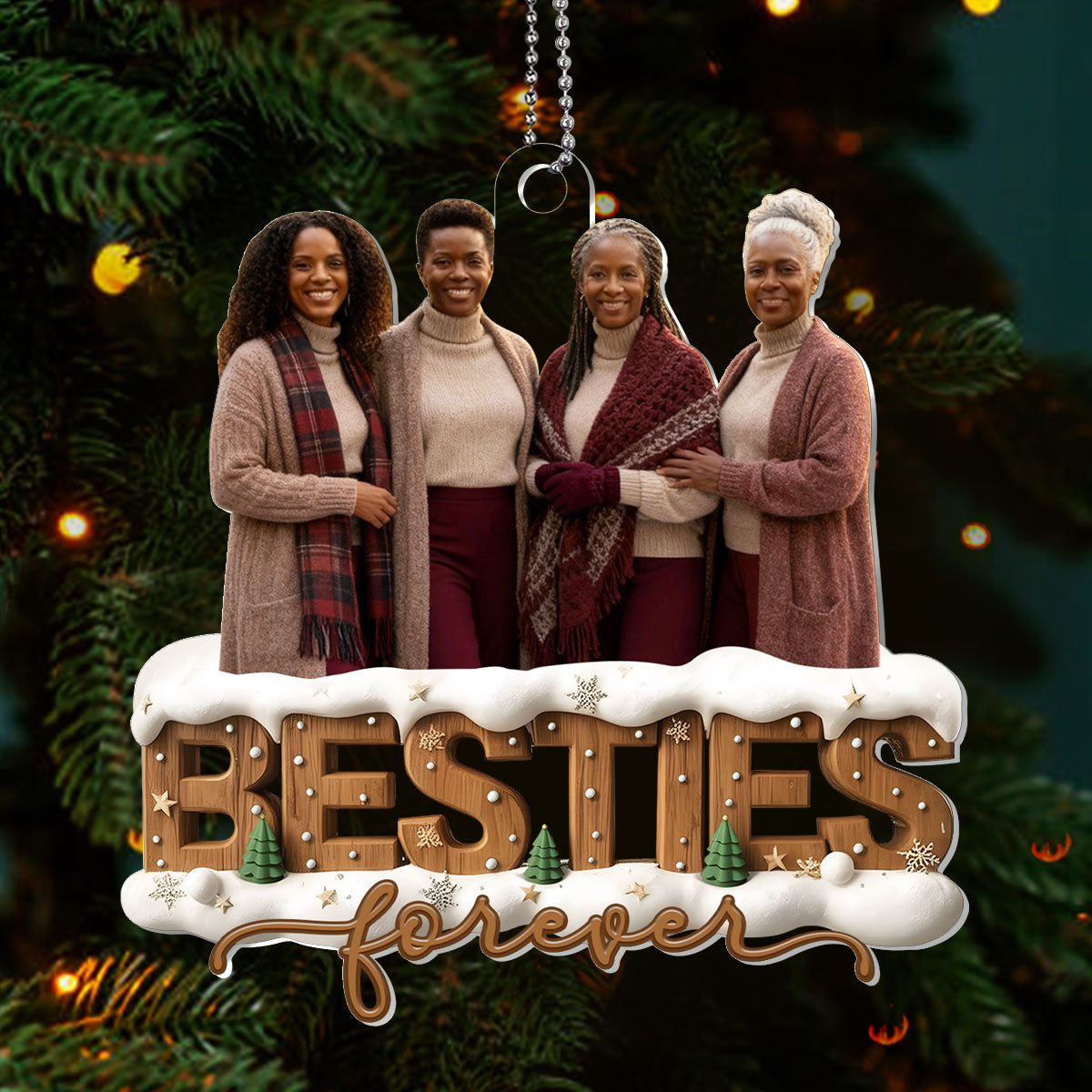 Sisters Forever - Personalized 1-Layer Acrylic Ornament