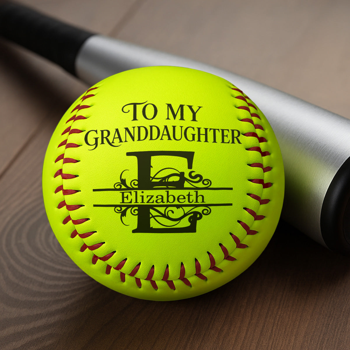 To My Granddaughter Never Forget How Much I Love You - Personalized Softball