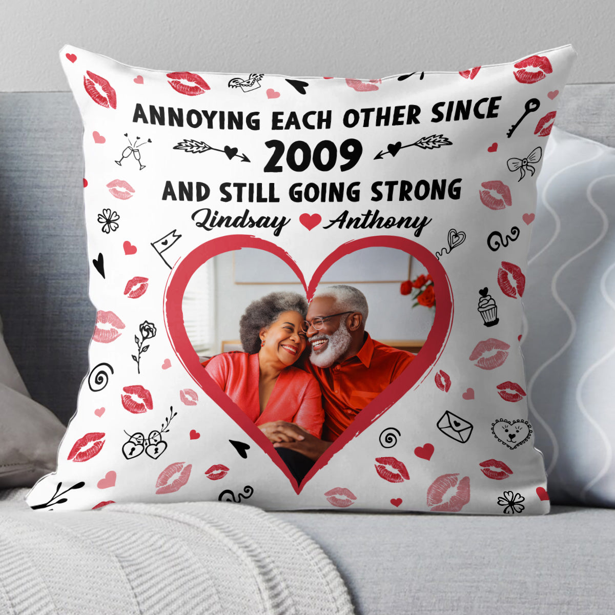 Annoying Each Other Since And Still Going Strong - Personalized Pillow