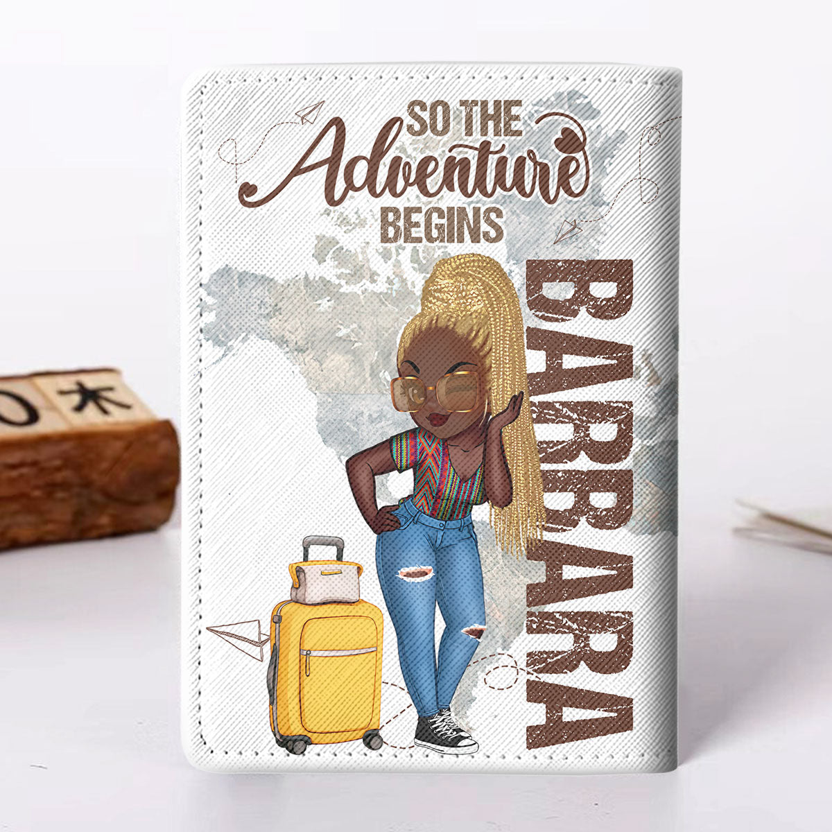 So The Adventure Begins - Personalized Passport Cover
