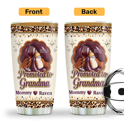 Promoted To Mommy - Personalized Stainless Steel Tumbler