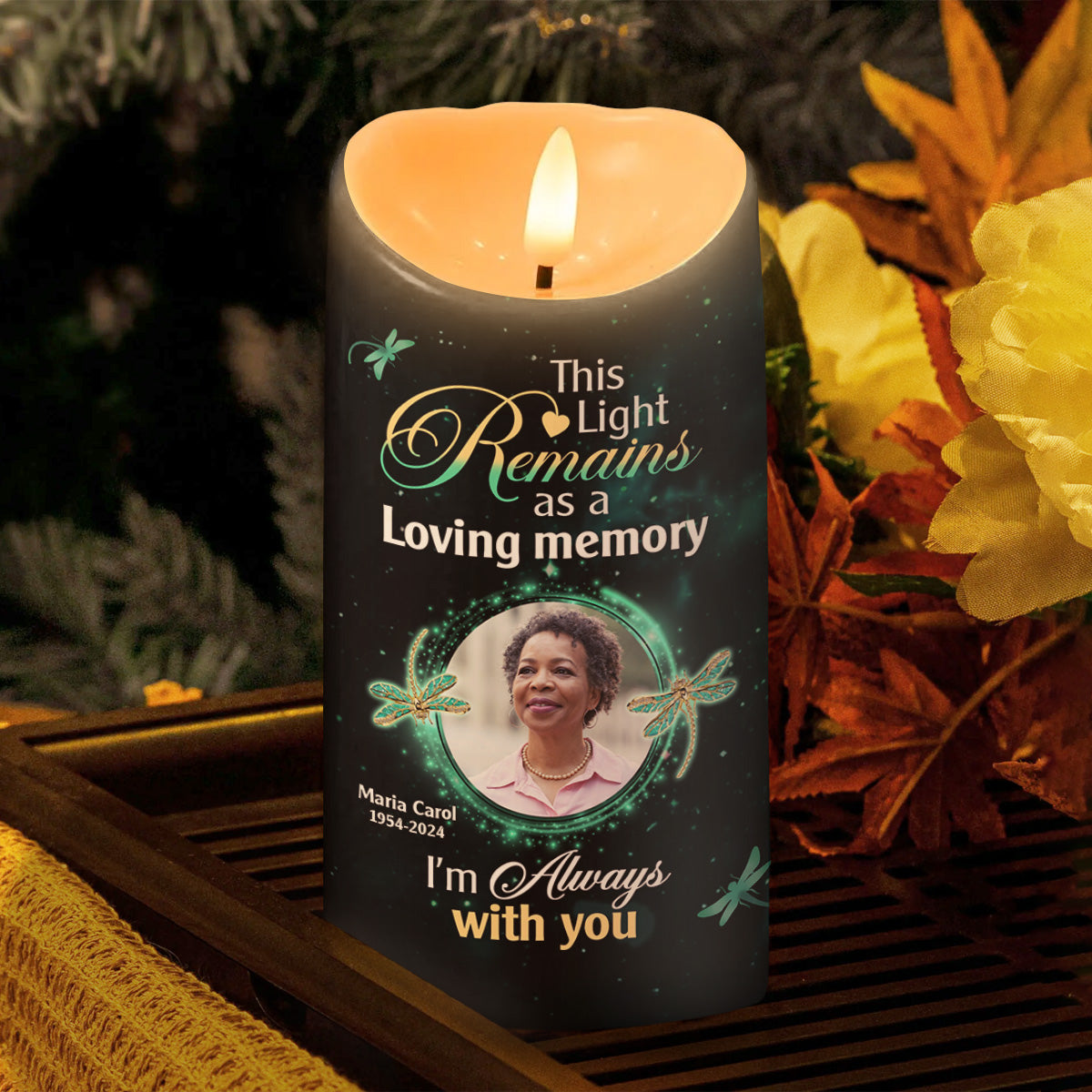 This Light Remains As A Loving Memory - Personalized Flameless LED Candle