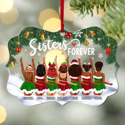 Sisters Forever - Personalized 1-Side Acrylic Ornament