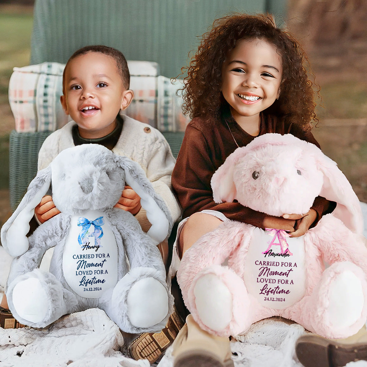 Loved For A Lifetime - Personalized Stuffed Bunny