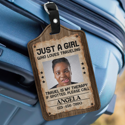 Wanted Funny Custom Photo - Personalized Luggage Tag SBLUTLM2252T