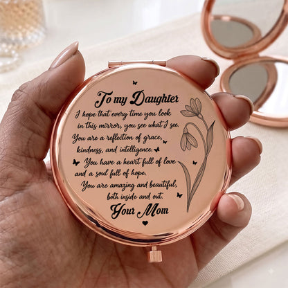 I Hope That Every Time You Look In This Mirror - Personalized Circle Metallic Mirror