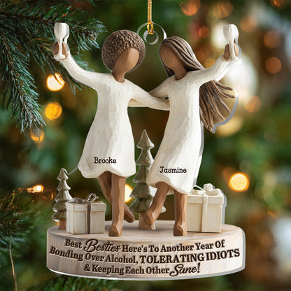 We'll Be Friends Until We're Old And Senile - Personalized 1-Layer Acrylic Ornament