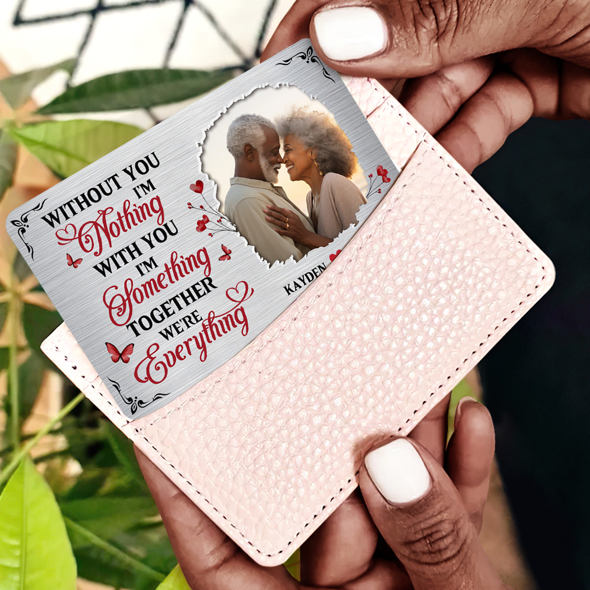 Together We Are Everything - Personalized Aluminum Wallet Card