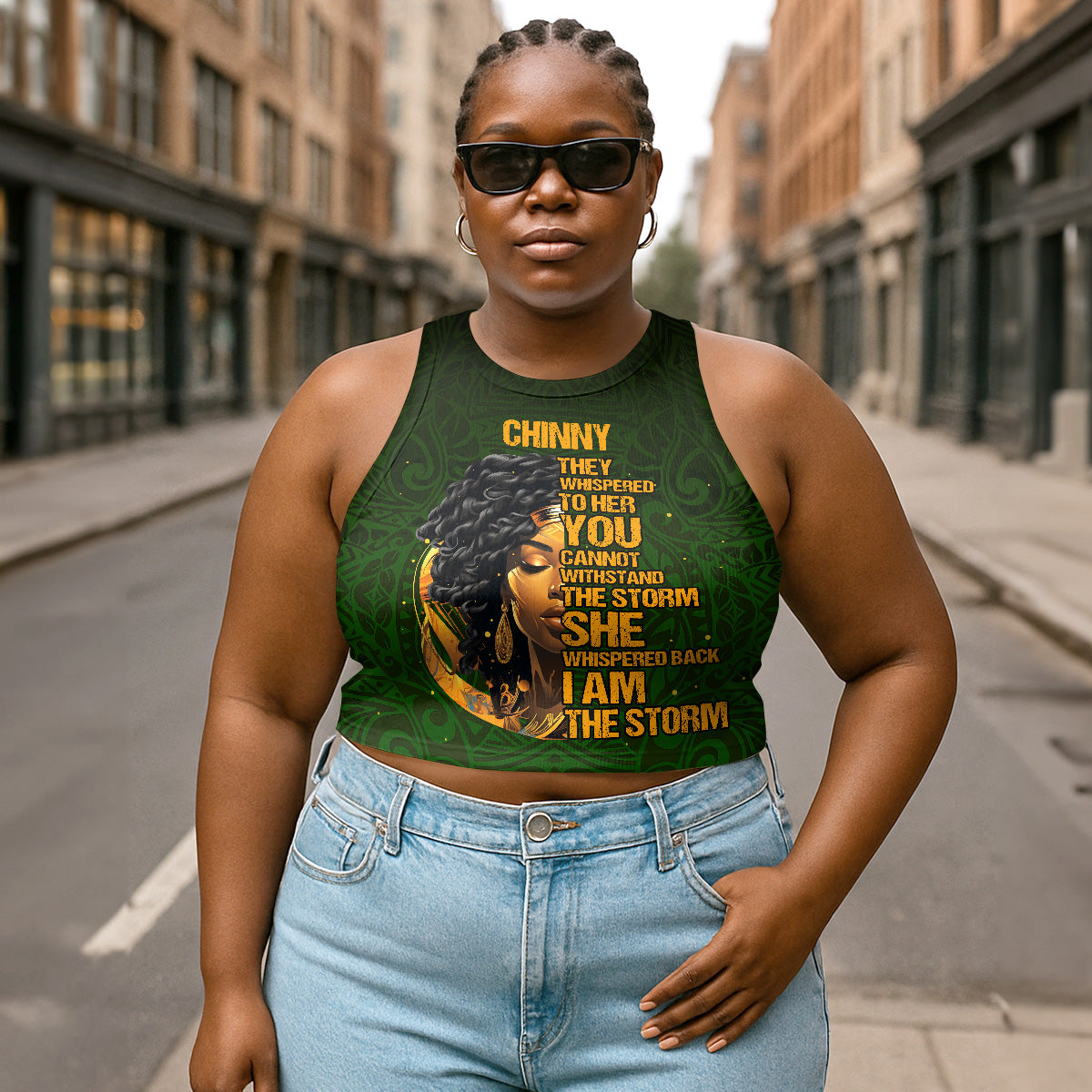 I Am The Storm - Personalized Crop Tank Top
