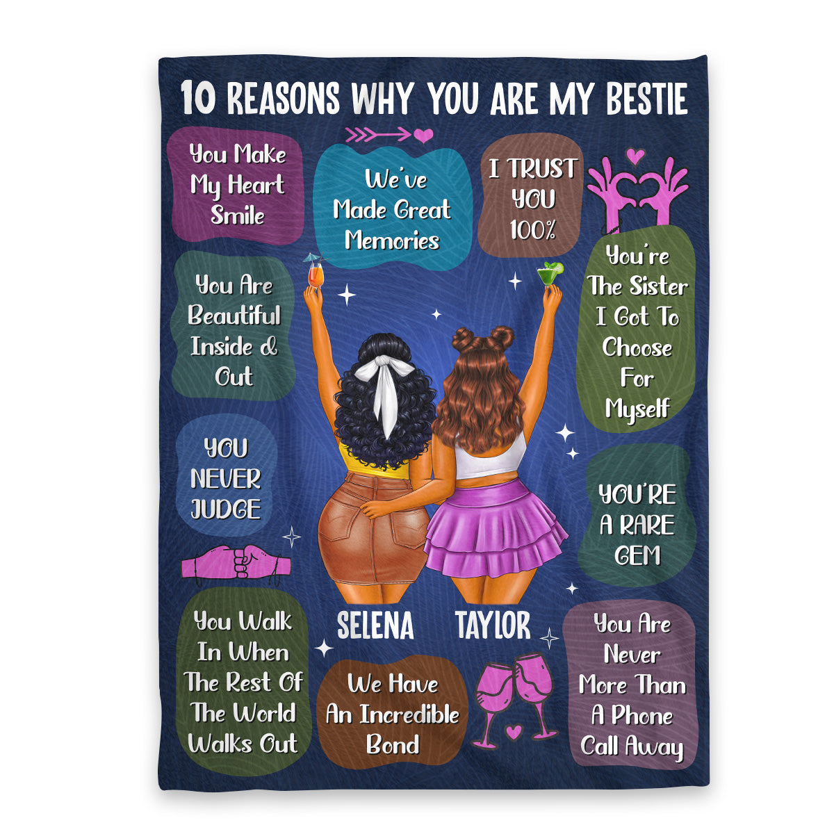 10 Reasons Why You Are My Bestie - Personalized Fleece Blanket